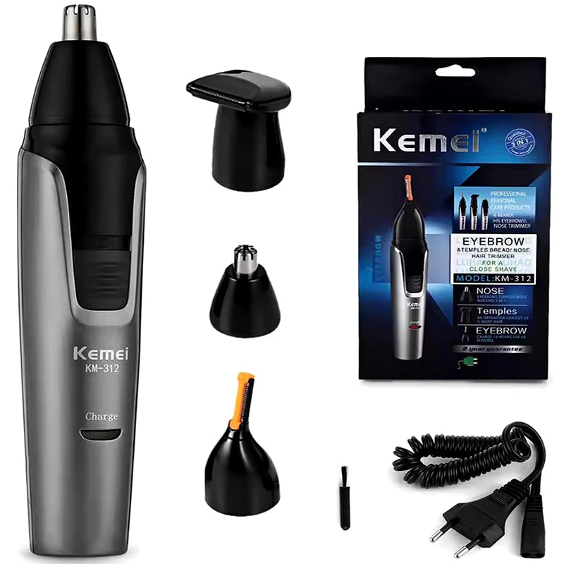 Kemei 2in1 & 4in1 Nose Hair Trimmer Rechargeable Trimer