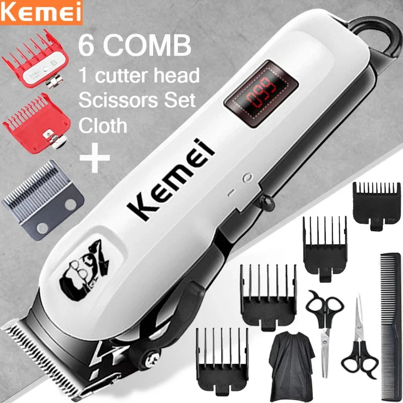 Kemei Hair Clipper or Blades or Limit Combs Wireless Trimmer KM-PG809A