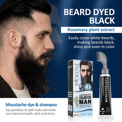 3 Minutes Black Beard Dye Cream With Comb 80ml Rosemary
