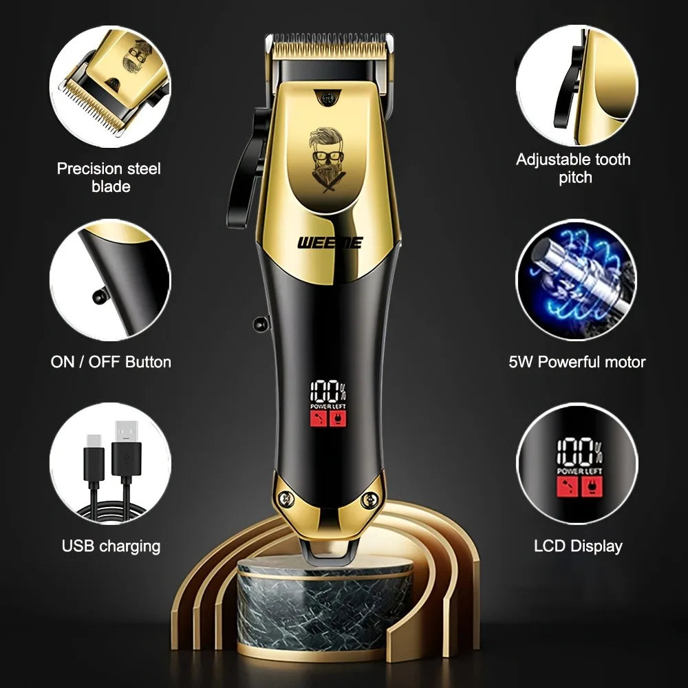 USB Rechargeable Hair Clippers for Men, Three-piece Set