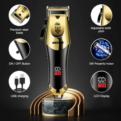 USB Rechargeable Hair Clippers for Men, Three-piece Set