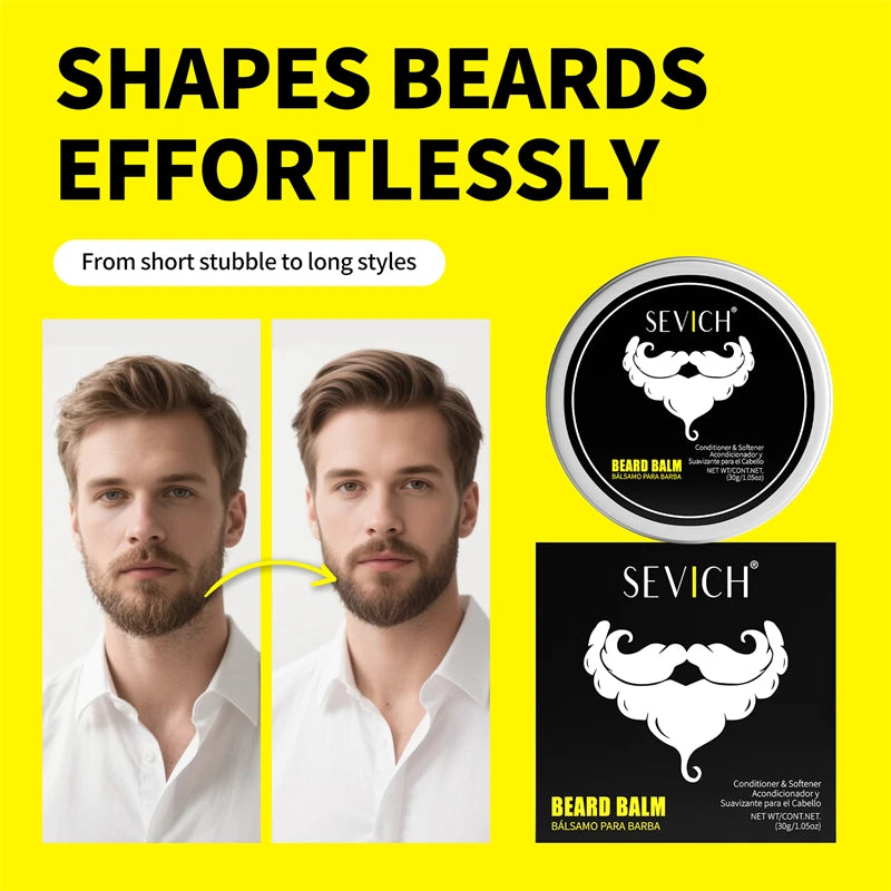 Natural Beard Balm Wax for Men Moisturize Thickens Styles
