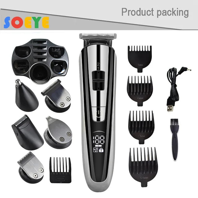 Kemei Electric Hair Clipper Beauty kit for Men Electric shaver beard trimmer