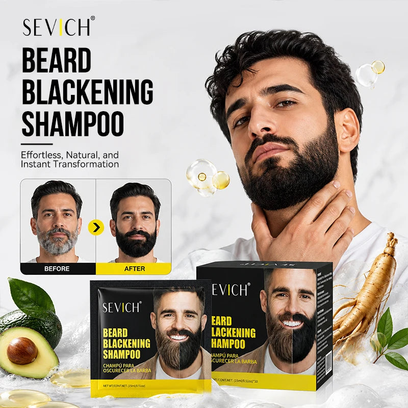 Instant Hair Dye Black Beard Shampoo Beard Paint