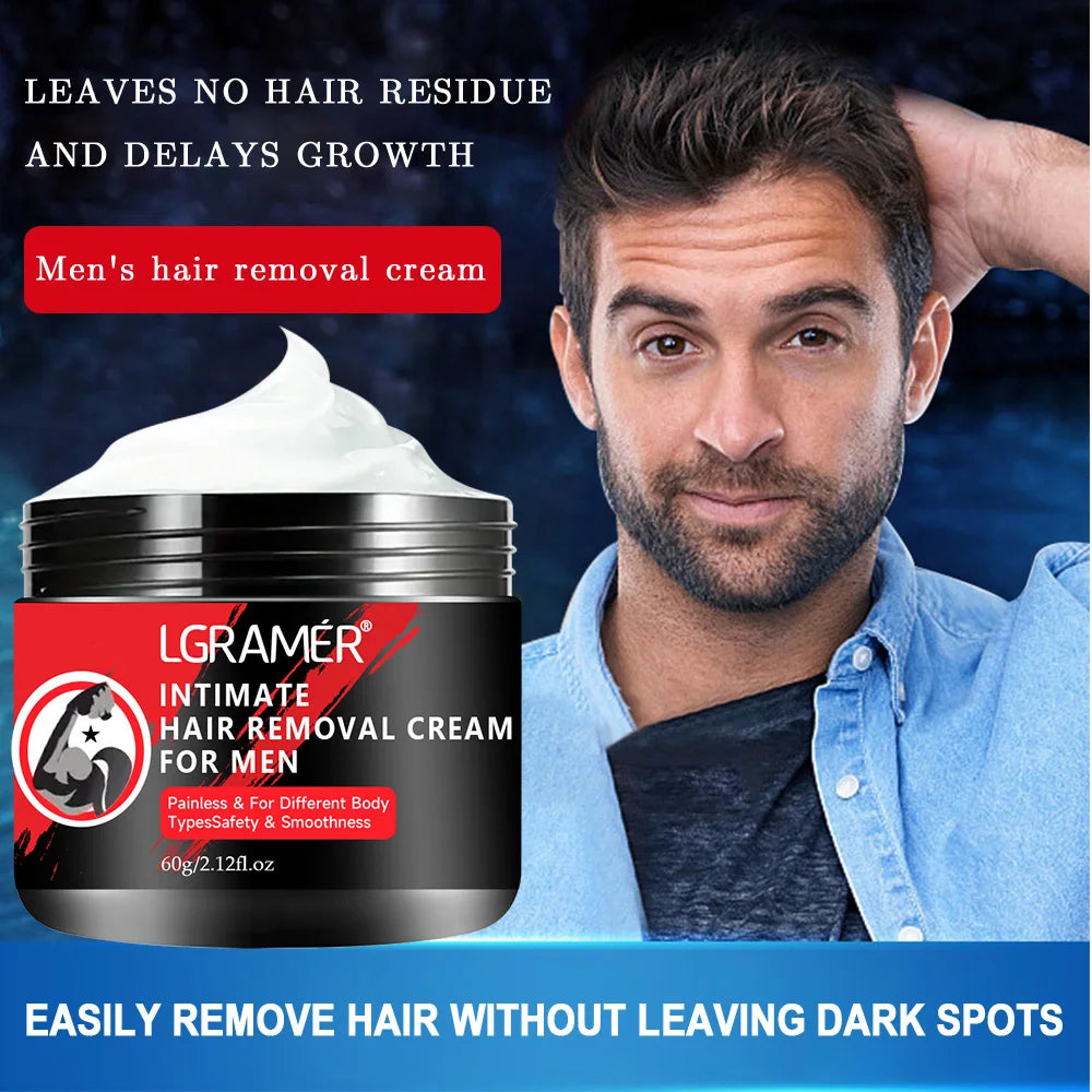 Men'S Painless Hair Removal Cream Mild Non Irritating Hair Removal