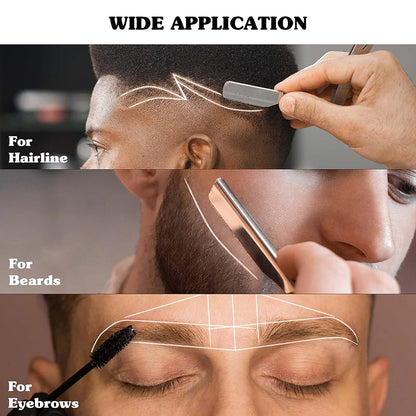 White Barber Beard Pencil Edge Hairline Trace Hair Shape