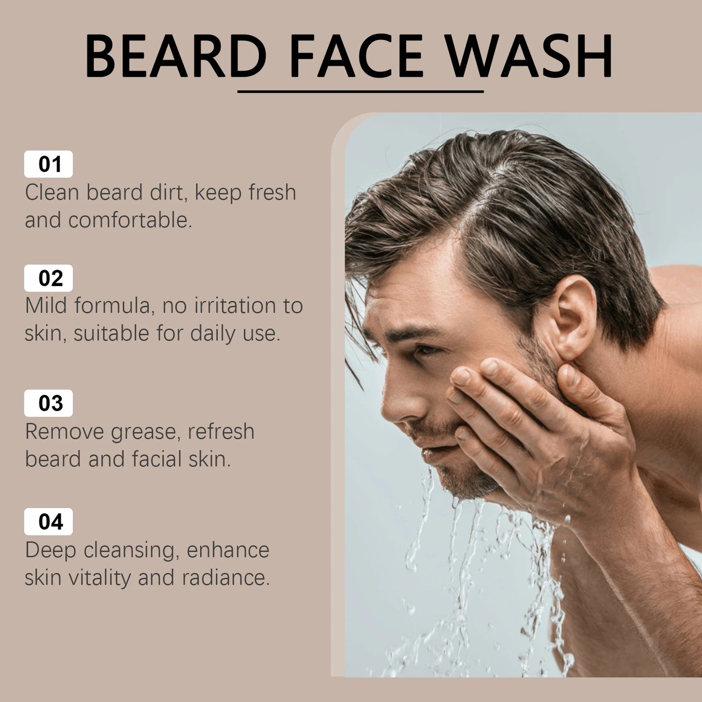 Premium Beard Shampoo Soften Rough Beard Wash