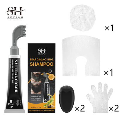 80ml Hair Dye Cream Black Beard Dye Cream For Men
