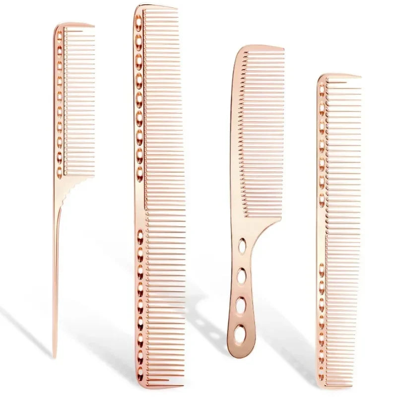 Aluminum Comb Set Barber Metal Hair Dressing Combs