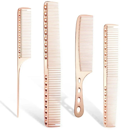 Aluminum Comb Set Barber Metal Hair Dressing Combs