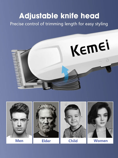 Kemei-809A Professional Hair Trimmer Adjustable Electric Clipper