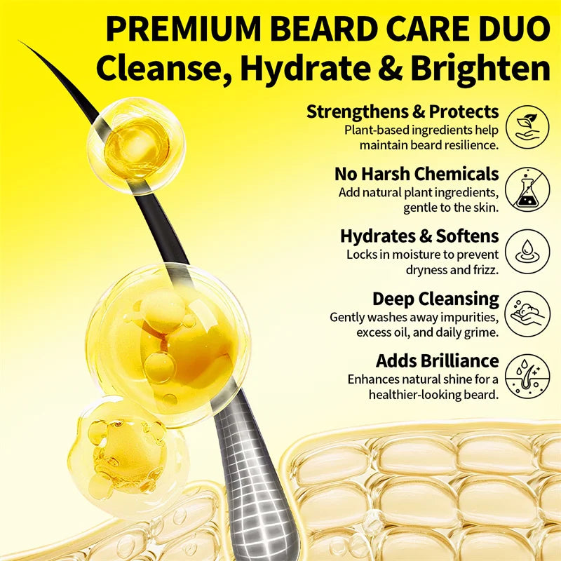 Men Beard Oil Kit Beard Moisturizing Cream Wax