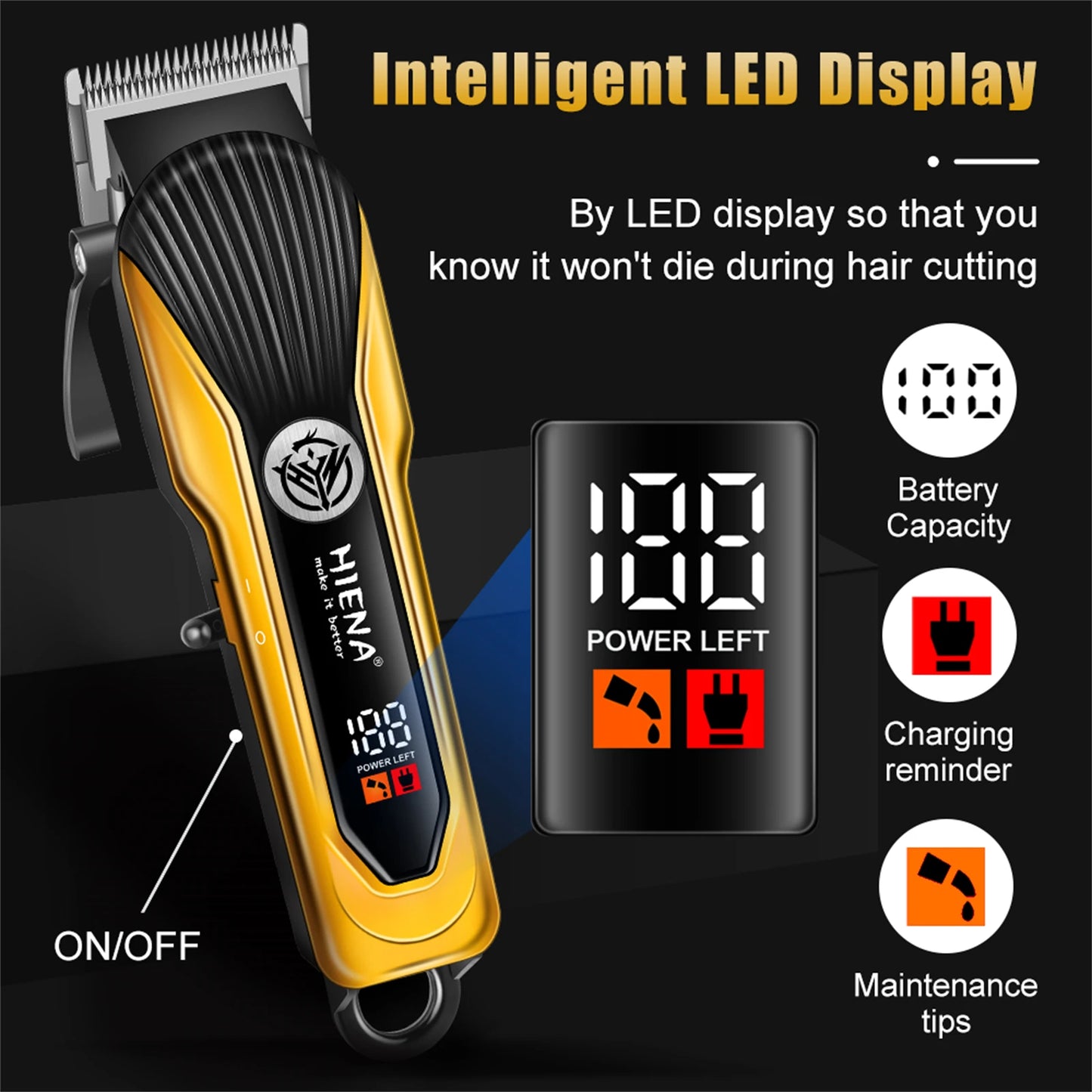 HIENA Hair Clipper for men HYN-225 Rechargeable Hair Trimmer