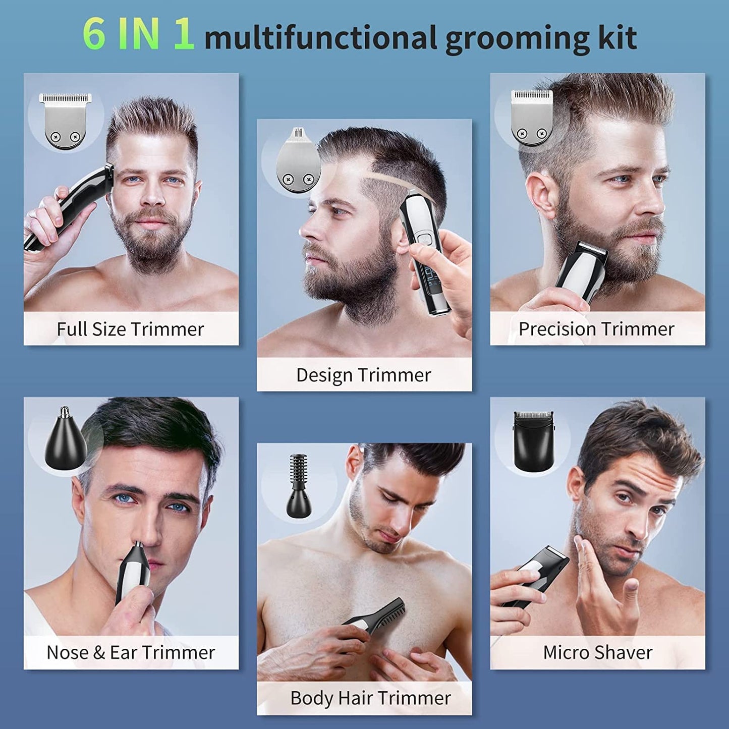 Original Kemei All In One Hair Trimmer For Men Face &  Beard Hair Clipper