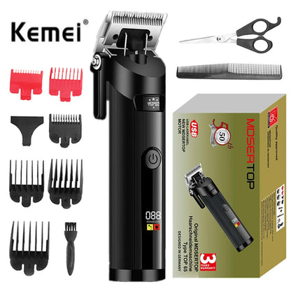 Kemei hair clipper long battery life silent TOP-65 carbon steel