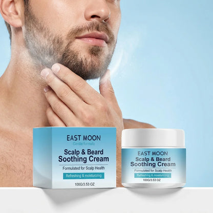Men's scalp and beard cream with multiple plant extracts