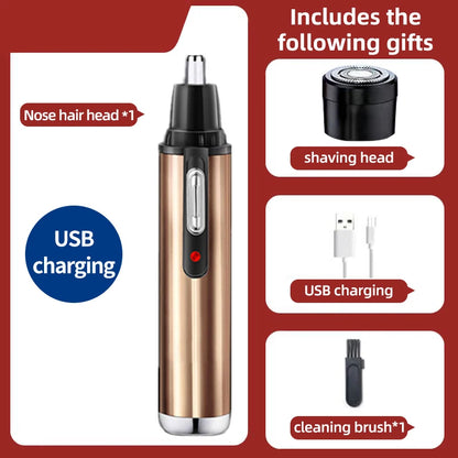 Electric Nose Hair Clipper Rechargeable Multi-kinetic Shaving