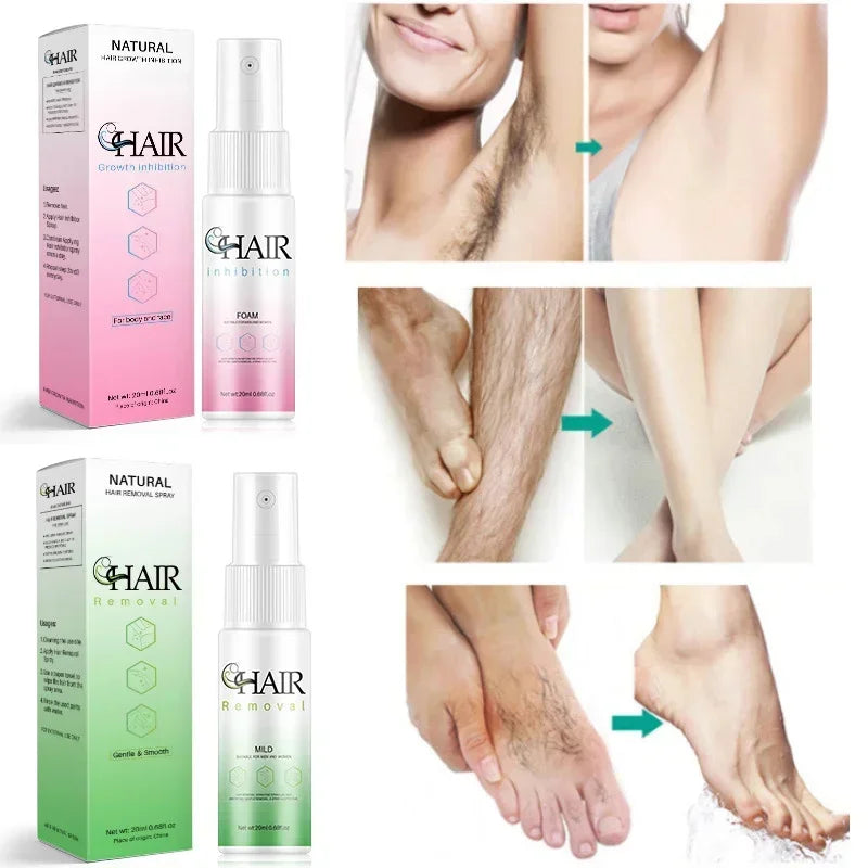2 Minutes Fast Hair Removal Spray Painless Hair Growth