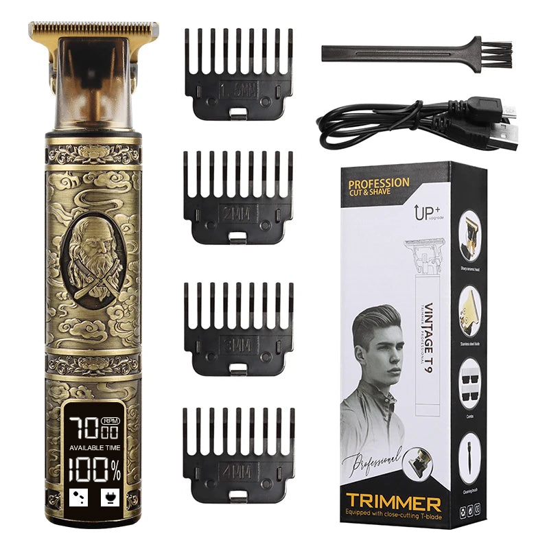 T9 Electric Hair Trimmer LCD Intelligent Display