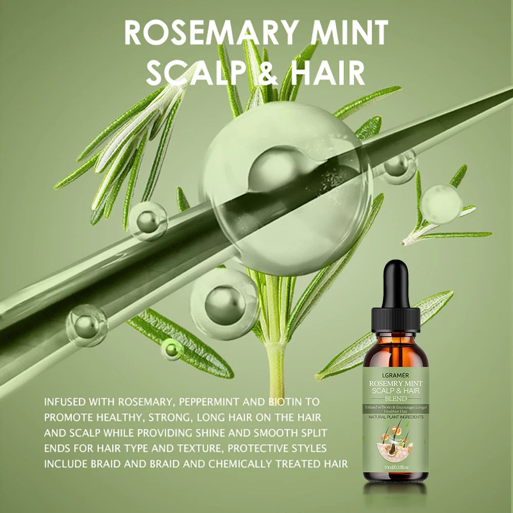 Hair Growth Essential Oil Rosemary Mint Hair Strengthening Oil