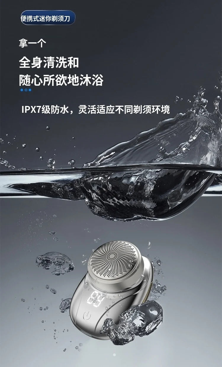 Portable rechargeable shaver full body washable shaver set