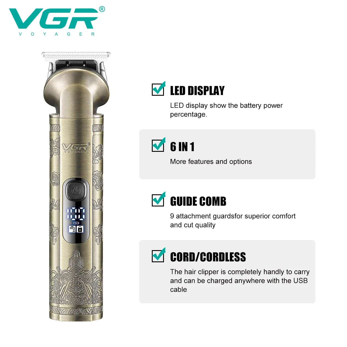 Original VGR all in one Hair Trimmer For Men Shaver