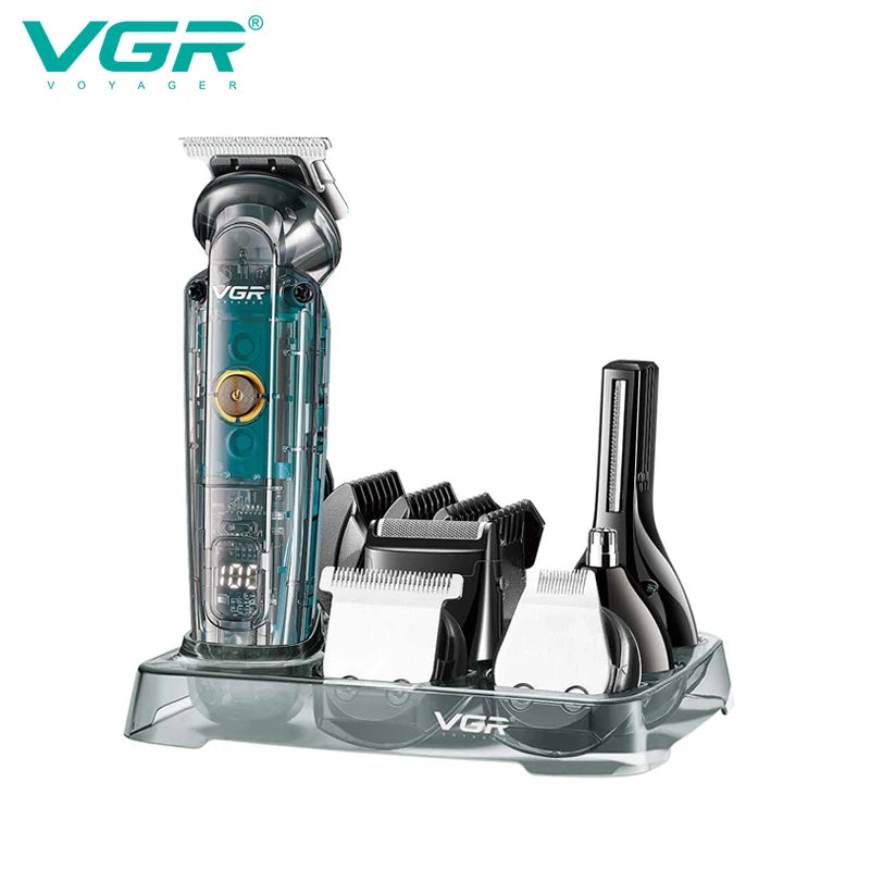 VGR 102 6-in-1 high-end men's hair clipper professional shaver