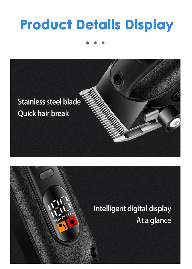 Professional Men Electric Hair Clipper Barber Finish Cutting Machine