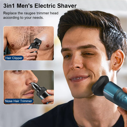 Electrical Rotary Shaver for Men Rechargeable Washable Beard Shaver
