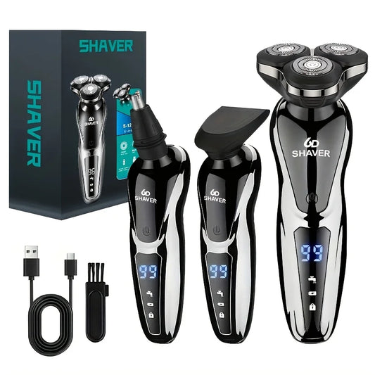 Electric Razor For Men, 3 In 1 Electric Shaver Nose Hair Trimmer