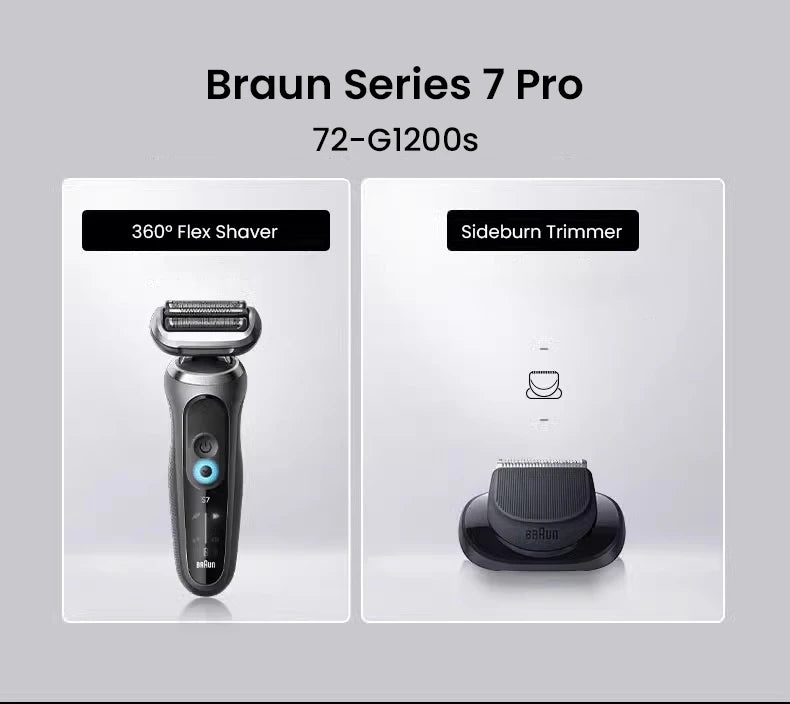 Braun 7 Series Pro Shaver 72-G1200s AUTO Mode Intelligent Shaving