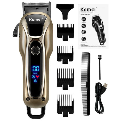 Professional Hair Trimmer Gold Clipper For Men Beard Trimmer