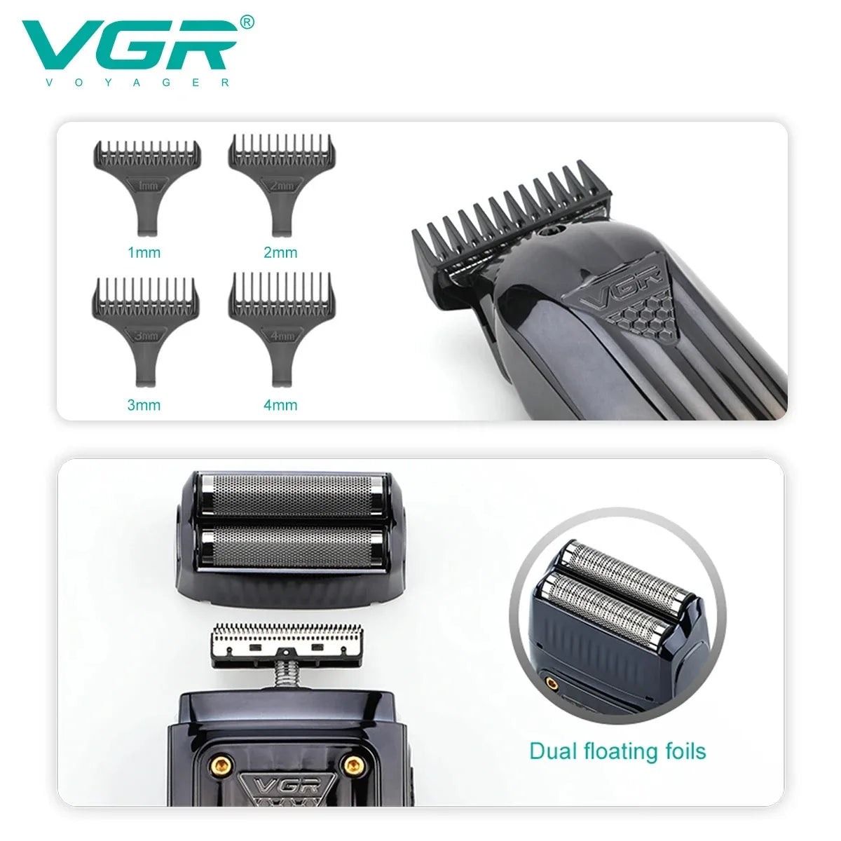 VGR Hair Trimmer Professional Hair Clippers Reciprocating V-644