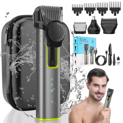 IRUIBEAUTY 4-in-1 Hair Trimmer Electric Hair Clipper IPX5