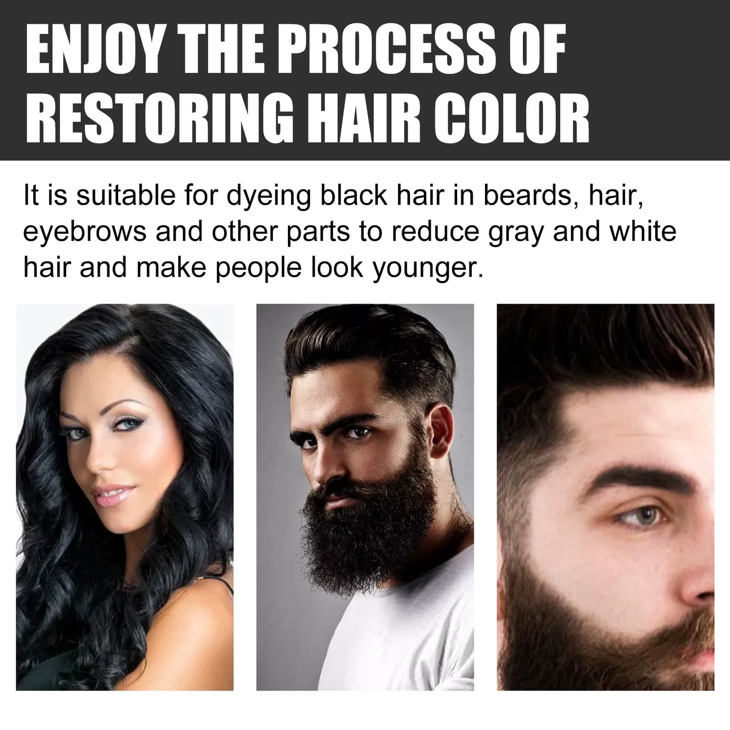 Darkening Hair Soap Deep Cleansing Blackening Beard Shampoo