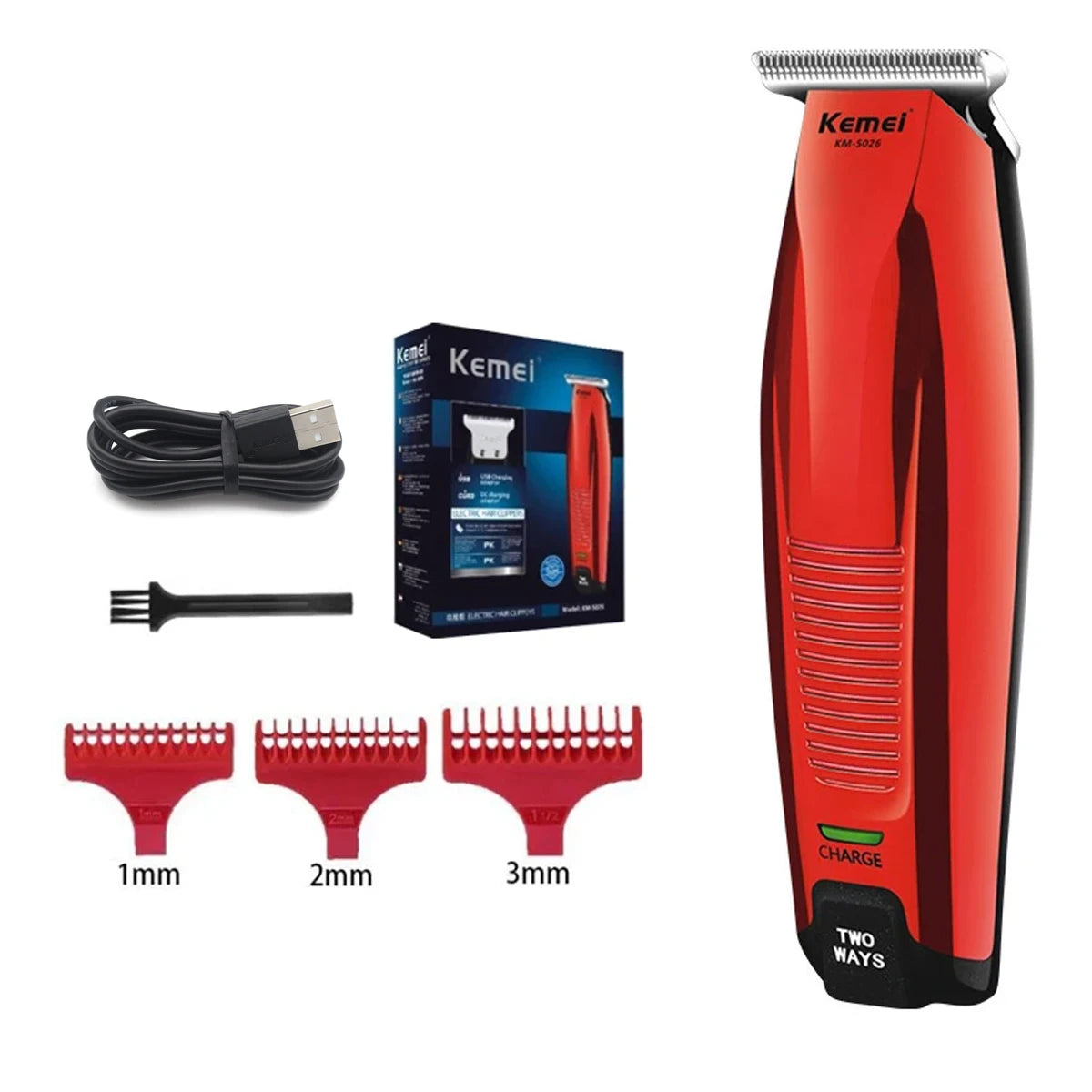 Professional Hair Clipper Cordless 0mm Baldheaded Beard Trimmer