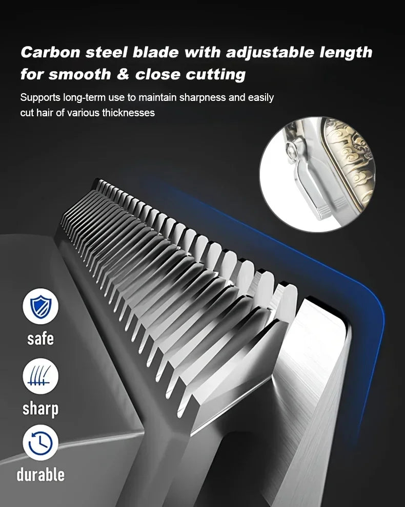 2pcs Set Professional Hair Clippers Set, Cordless Portable Electric Shaver