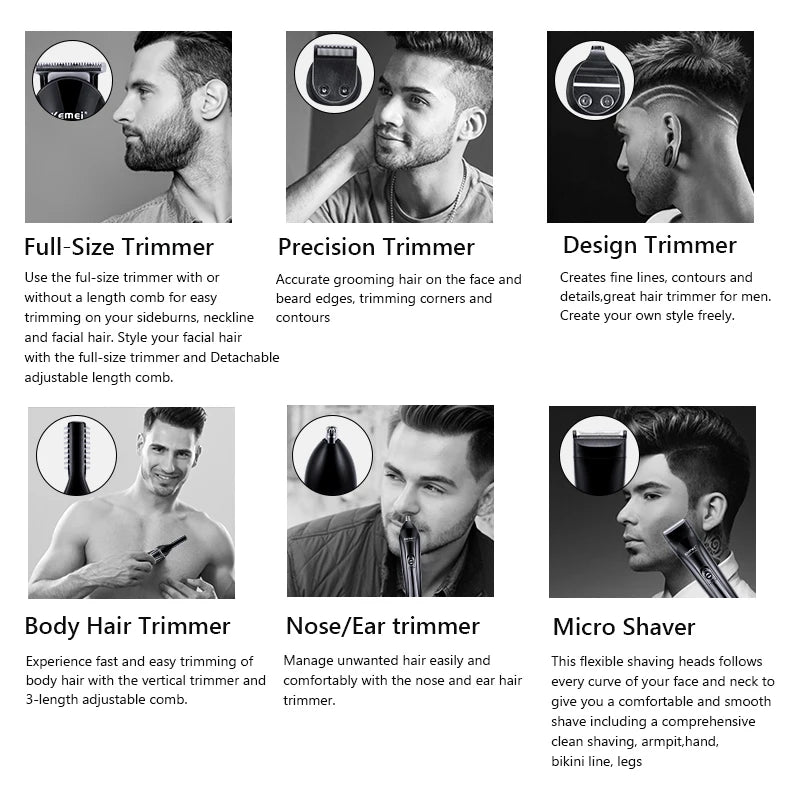 Kemei Electric Hair Clipper Shave Razor Machine Beard trimmer