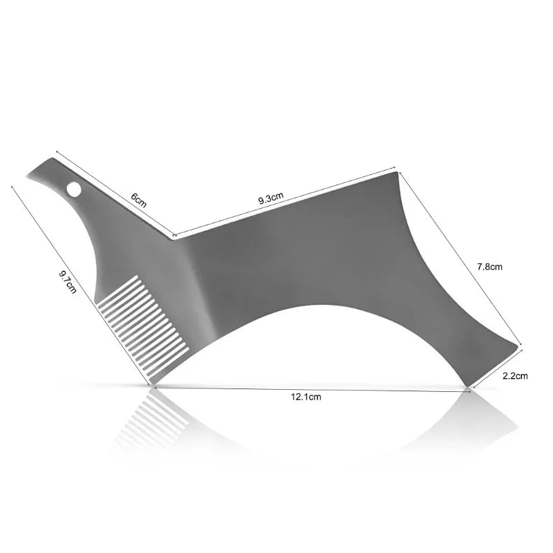 Stainless Steel Beard Stencil Modeling Comb