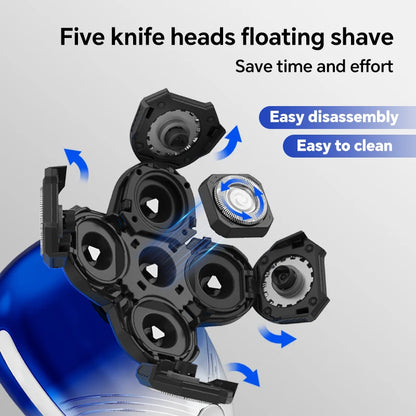 Five in one men's electric shaver set