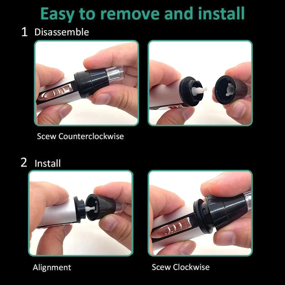 Kemei 6650 4in1 Rechargeable Nose Ear Hair Trimmer