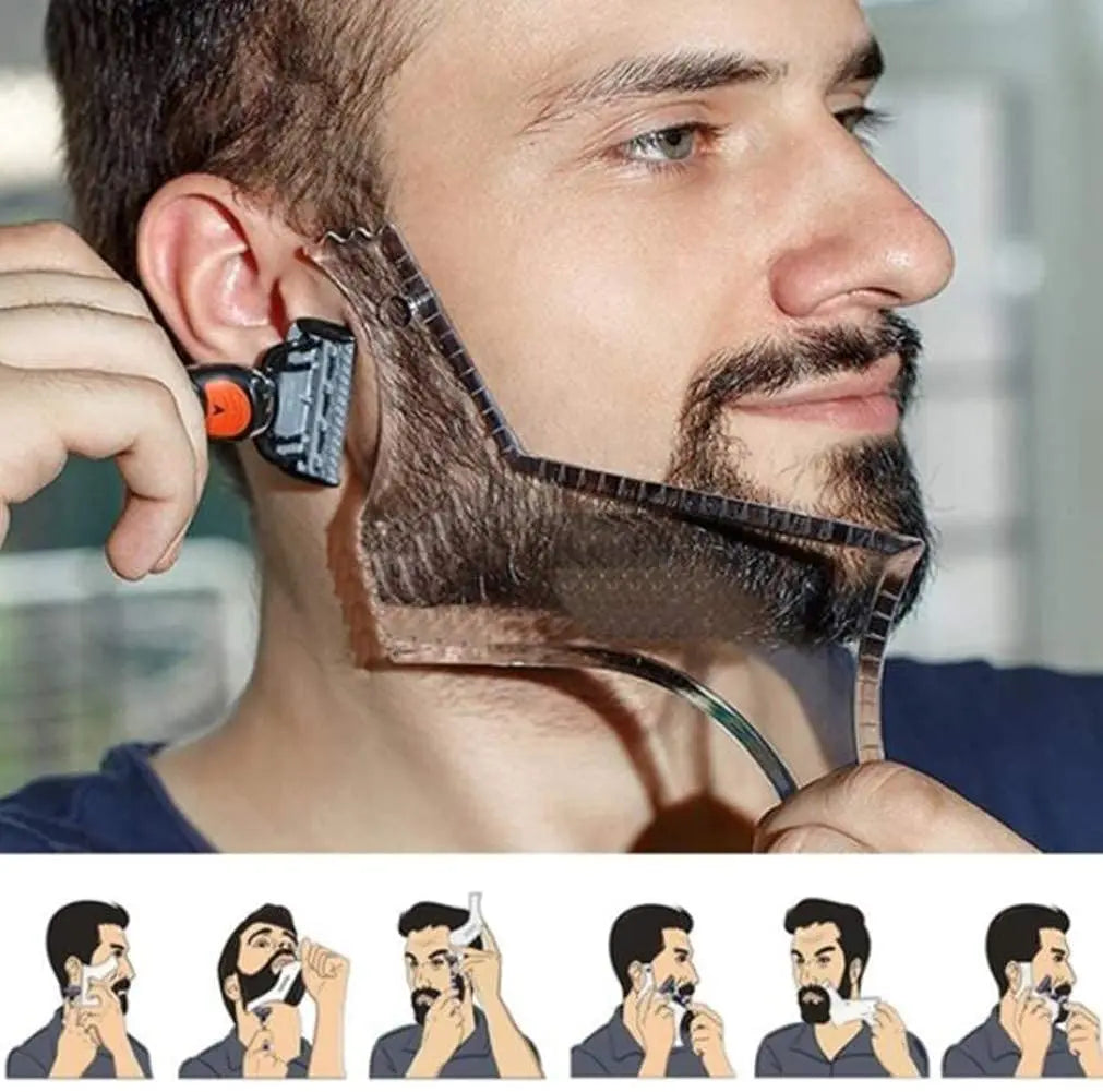 Men Beard Template Styling Tool Double Sided Beard Shaping Comb Beard Air