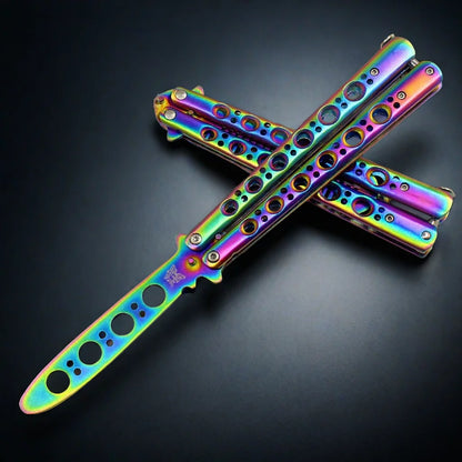 Titanium coating training set stainless steel butterfly comb