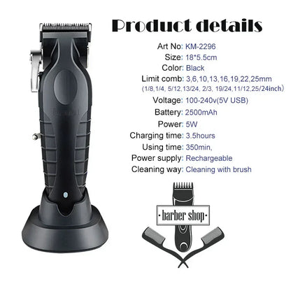 KM2296 Kemei Original Professional Rechargeable Hair Trimmer