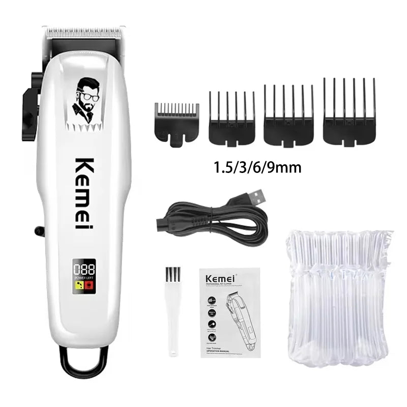Kemei KM-PG809A KM-PG232 LCD USB Charging Hair Clipper