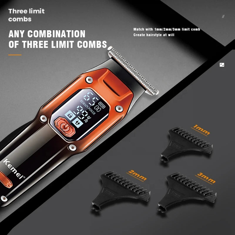 Professional Hair Trimmer Machine LCD Display Hair Cutting