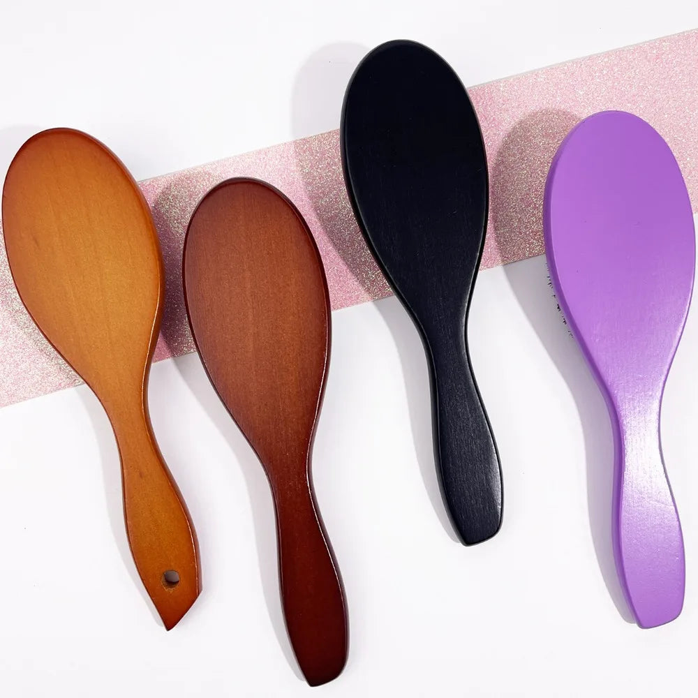 New Arrival Hair Brush Wood Handle Boar Bristle