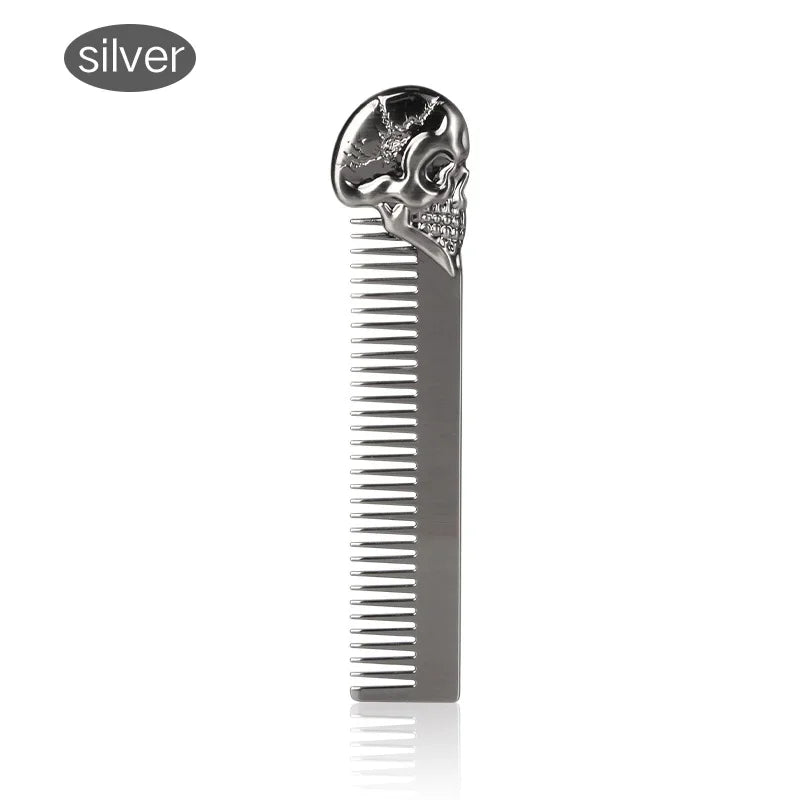 Professional Styling Metal Stainless Steel Men Beard Comb