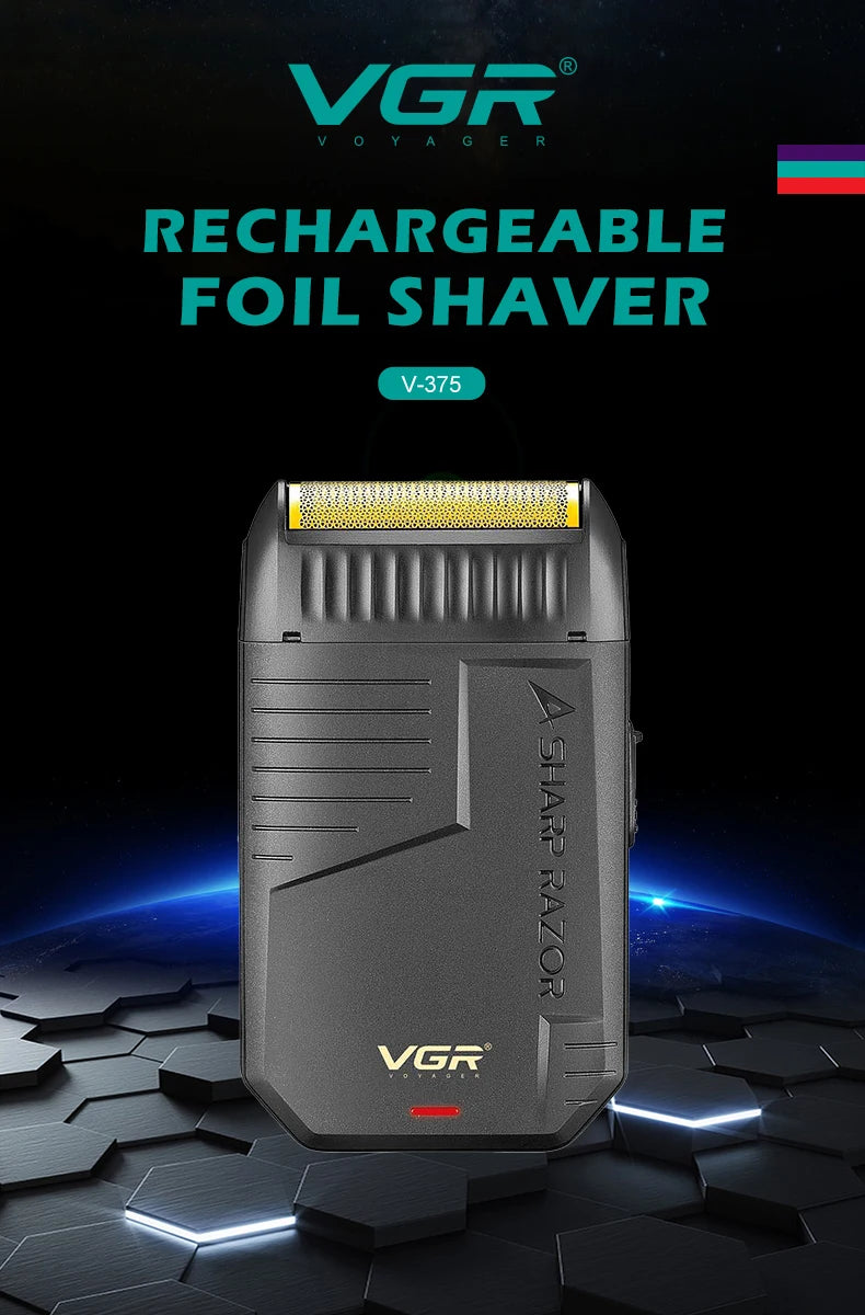 VGR Razor Rechargeable Shaver Professional Beard Trimmer V-375