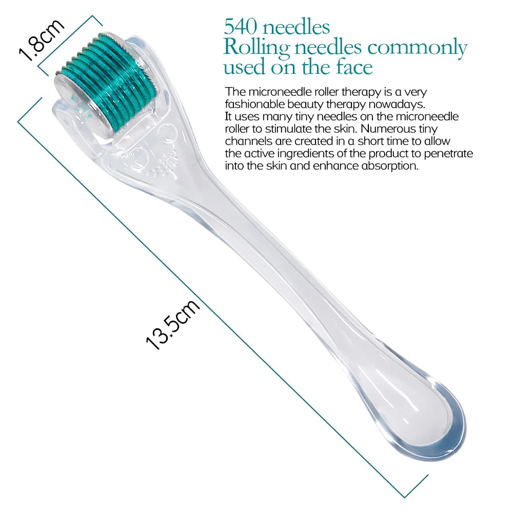 Professional 540 Needles Derma Roller Micro Face Roll
